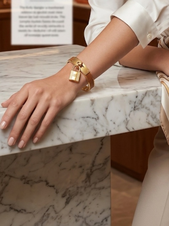 Hermes Jewelry - HERMES Pre-Owned Kelly Cadena Bangle with H charm